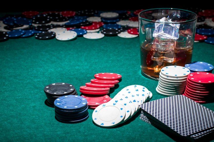 Live casino dealer hosting an online game session
